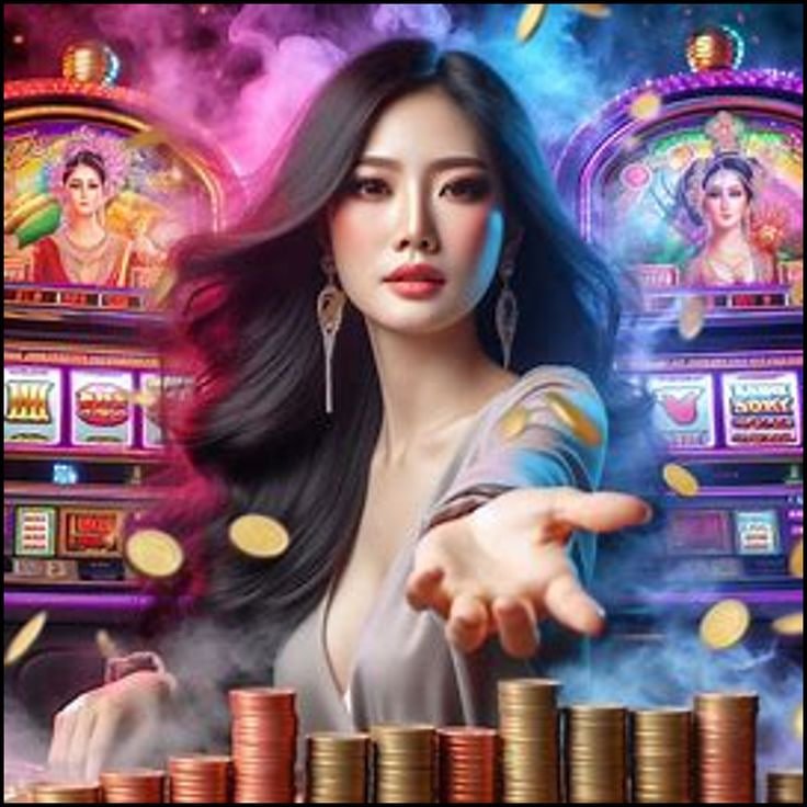 Pengguna membuka slot buah di ponsel